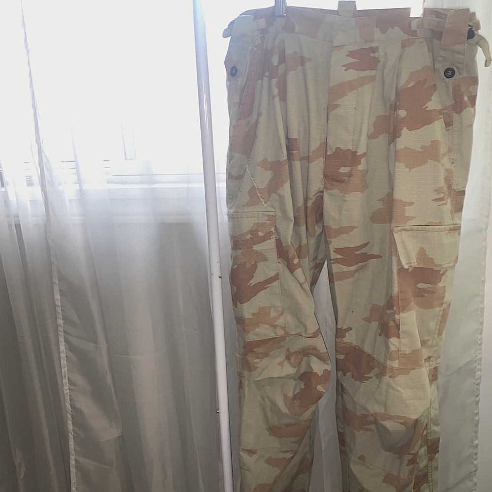 Unisex camouflage brown/green army pants